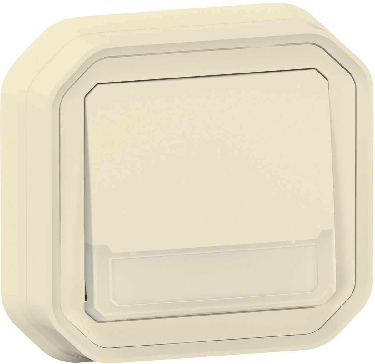 Plexo New Feuchtraum-Unterputz Taster Wechselkontakt beleuchtet 10 A Beige