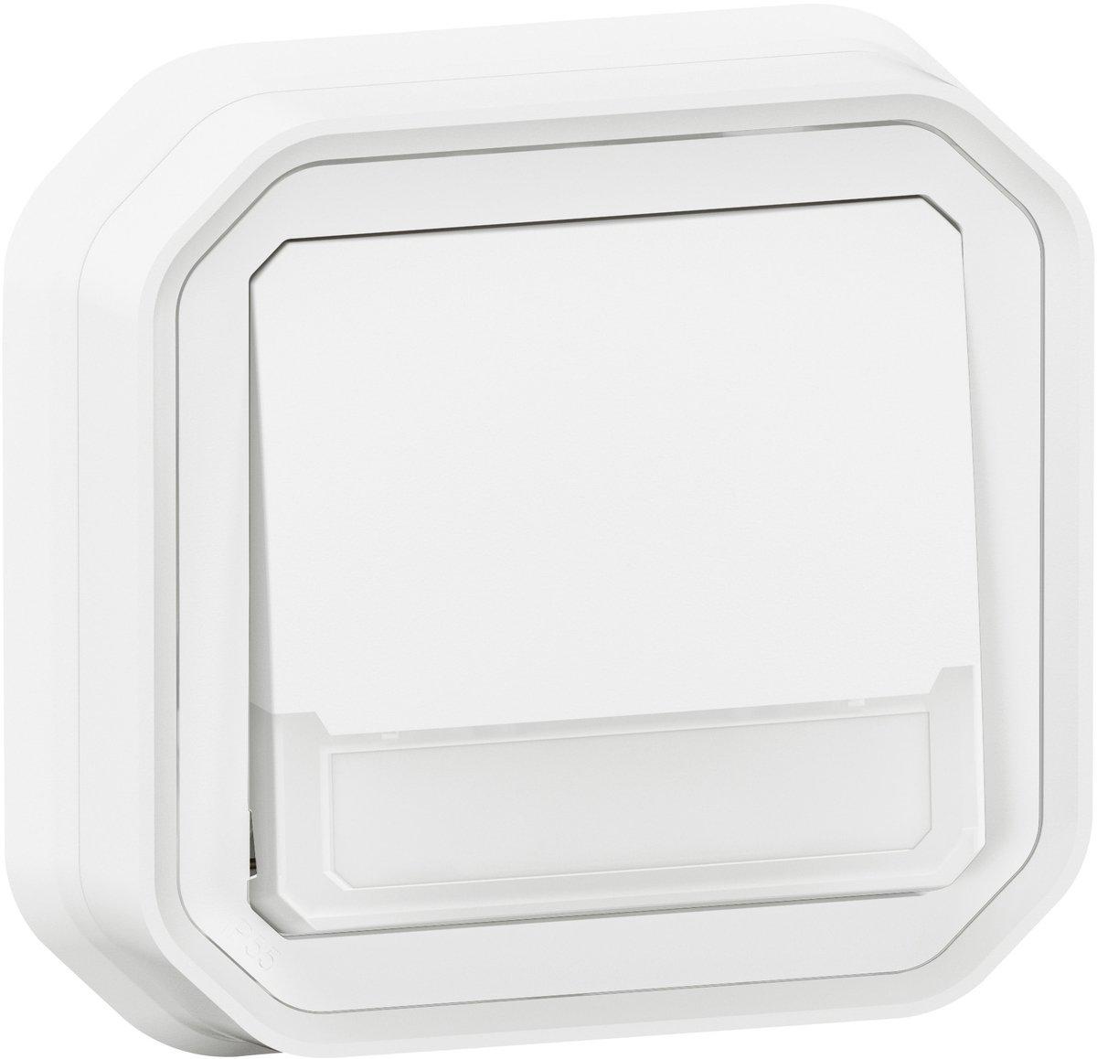 Plexo New Feuchtraum-Unterputz Taster Wechselkont. beleuchtet & Beschrift.feld