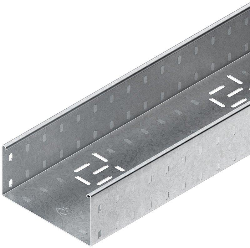 Kabelrinne schwer 110x200mm t= 2,0mm Kombilochung und Prägung Stahl bandverzinkt
