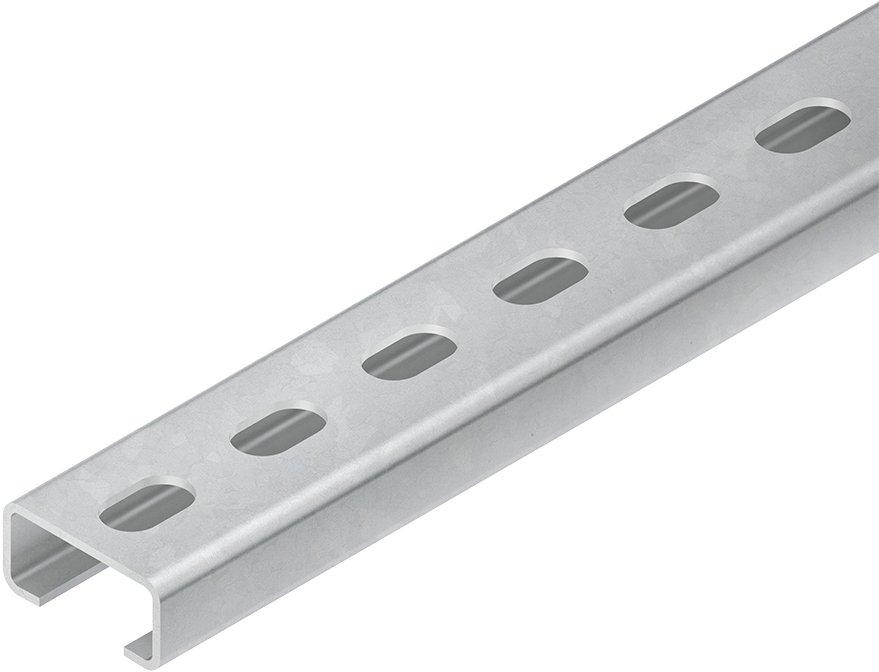Ankerschiene C-Profil Schlitzweite 16mm 30x15x2000mm gelocht Stahl gal. verzinkt