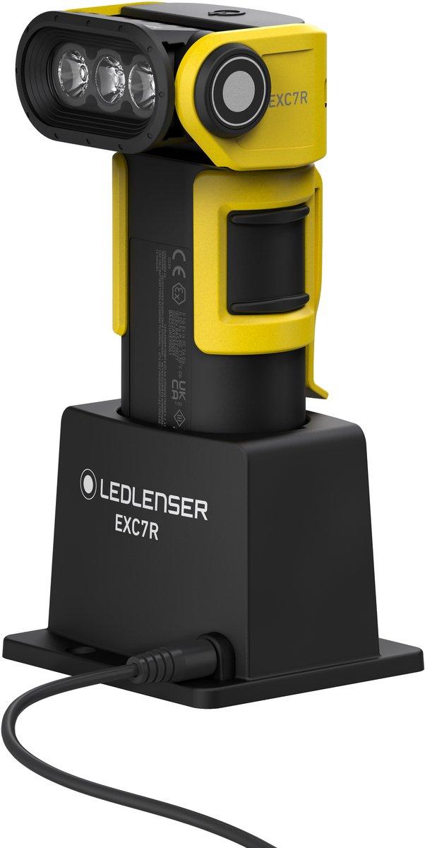 Ex-Knickkofplampe EXC7R max.400lm mit Akku mit Ladestation