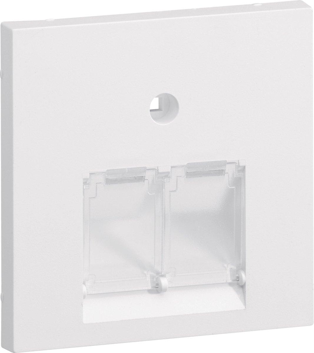 Zentralscheibe UAE 2-fach für Rahmenblende 55 halogenfrei verkehrsweiß