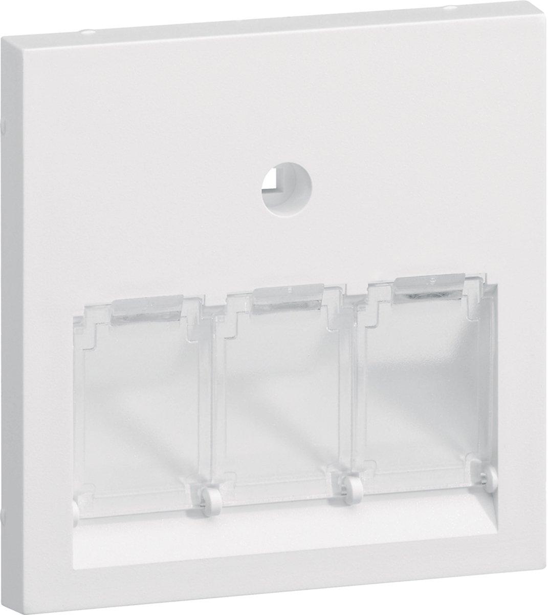 Zentralscheibe UAE 3-fach für Rahmenblende 55 halogenfrei verkehrsweiß