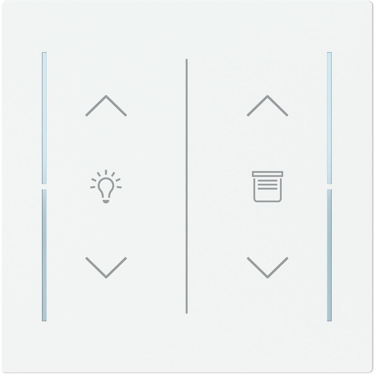 Abdeckung 2-fach Trevion Keypad / Symbol Dimmen/Jalousie studiow matt art linear