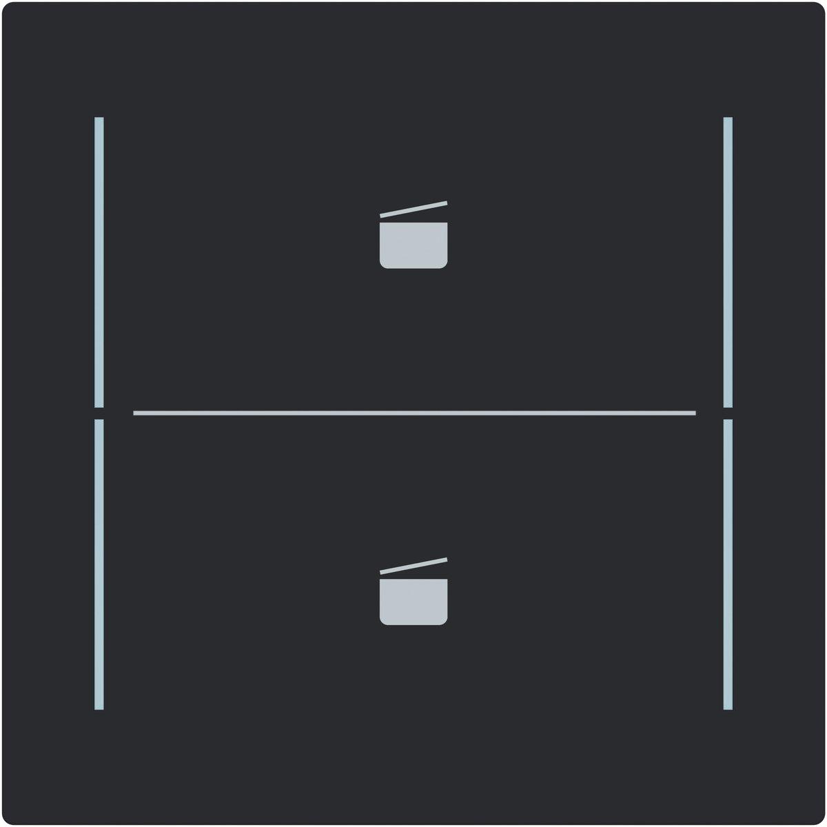 Abdeckung 2-fach für Trevion Keypad / Symbol Szene schwarz matt - art linear
