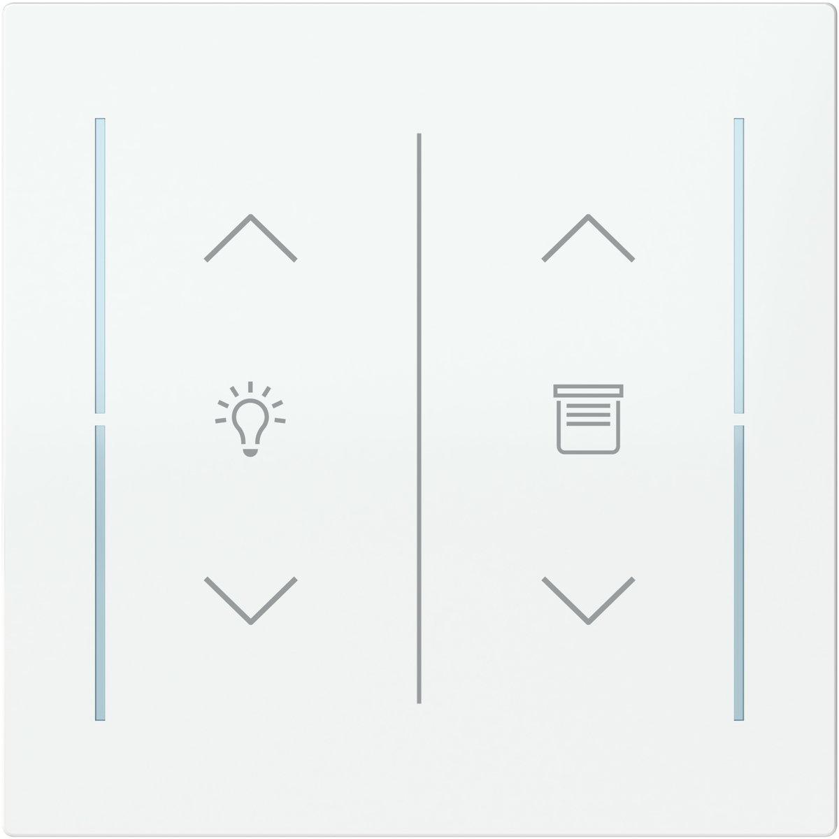 Abdeckung 2-fach für Trevion Keypad / Symbol Dimmen/Jalousie studiow art linear