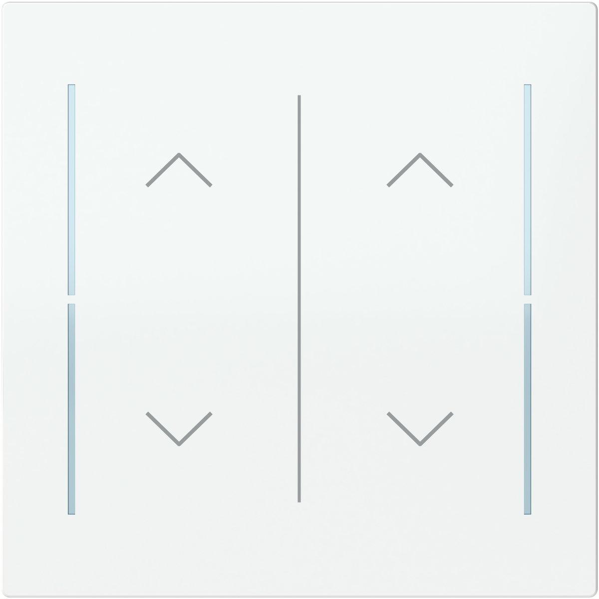 Abdeckung 2-fach für Trevion Keypad / Symbol Pfeile studioweiß - art linear