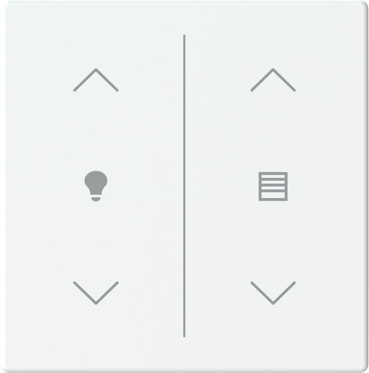 Abdeckung 2-fach Trevion Keypad/Symbol Dimmen/Jalousie studiow matt Plattform 63