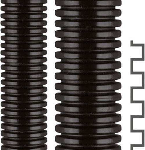 Wellschlauch PA 6-S schwarz für einfache Anwendungen AD 21,2 16,5 x 21,2 mm