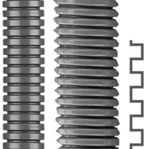 Wellschlauch PA 6 leichte Ausführung grau AD 34,5 27,5 x 34,5 mm