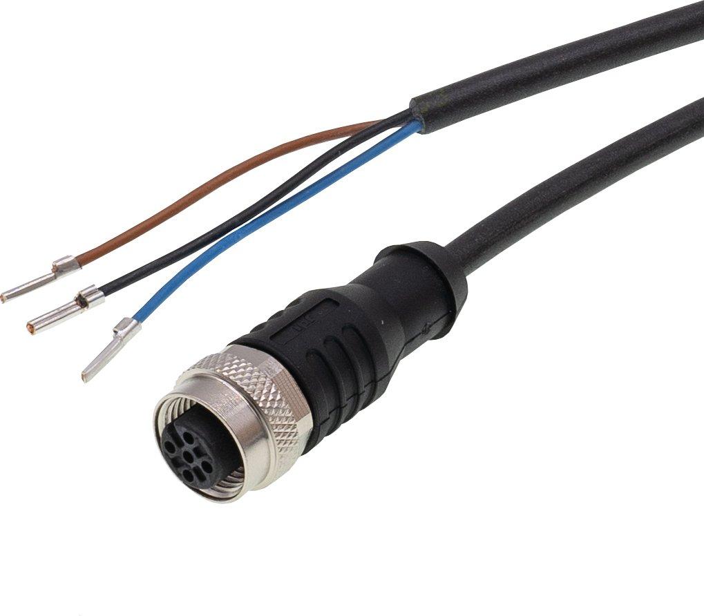 Anschlussleitung 5m M12 Dose 3polig gerade  Anschlussleitung 5m M12 Dose 3p