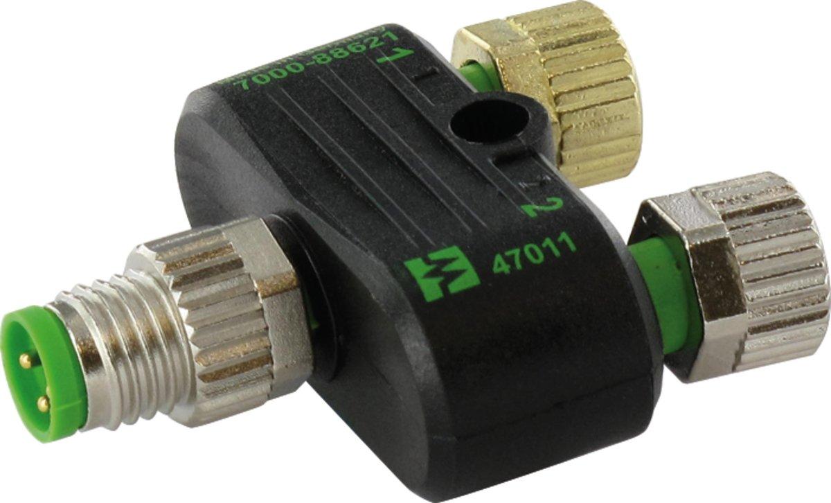 T-Stück SlimLine M8-St 4pol / 2x M8-Bu 3pol
