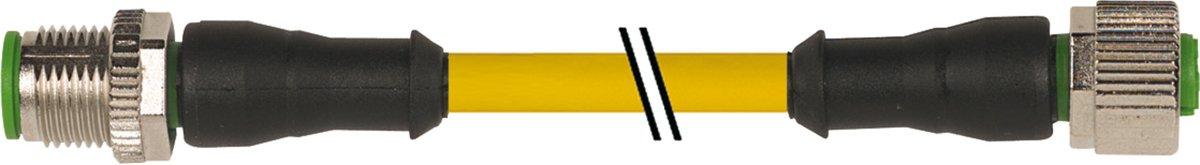 M12 St. 0° / M12 Bu. 0° A-kod.PVC 5x0.34 ge UL/CSA 1,5m