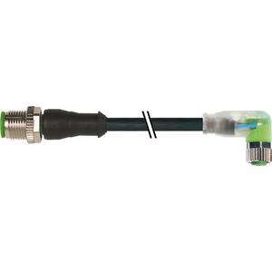 M12 St. 0° / M8 Bu. 90° A-kod. LED