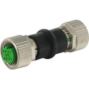 Adapter M12 Bu.B-cod. auf M12 Bu.B-cod. geschirmt