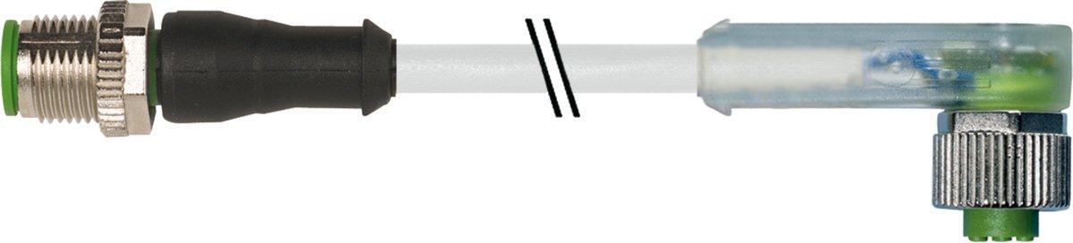 M12 St. 0° / M12 Bu. 90° A-kod. LED