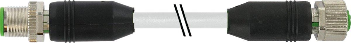 M12 St. 0° / M12 Bu. 0° A-kod. geschirmt