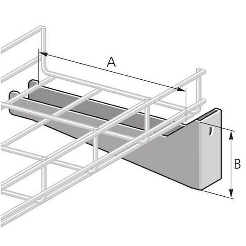 Gitterkanal Konsole X15 Edelstah X15 H 153x60 mm