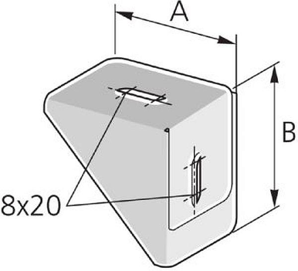 PIK-Konsole Stahl 80 x 80 mm