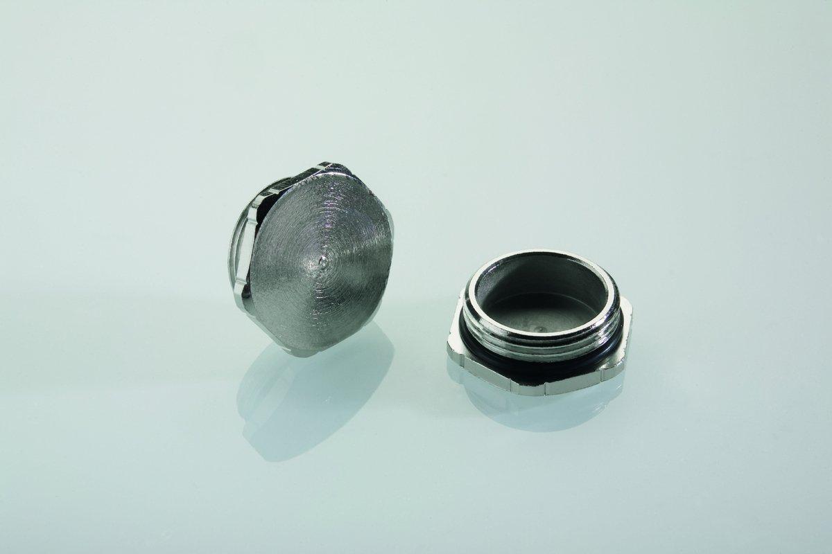 Blindstopfen Sechskant Messing vernickelt M25 x 1,5 mm