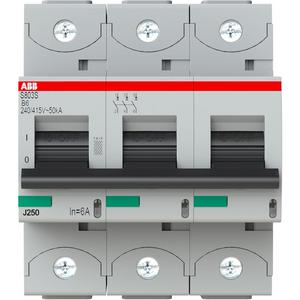 LS-Schutzschalter 3-polig 25kA /6kA B-Char 6A 4,5TE
