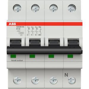 LS-Schutzschalter 4-polig 10kA /15kA B-Char 32A 4TE