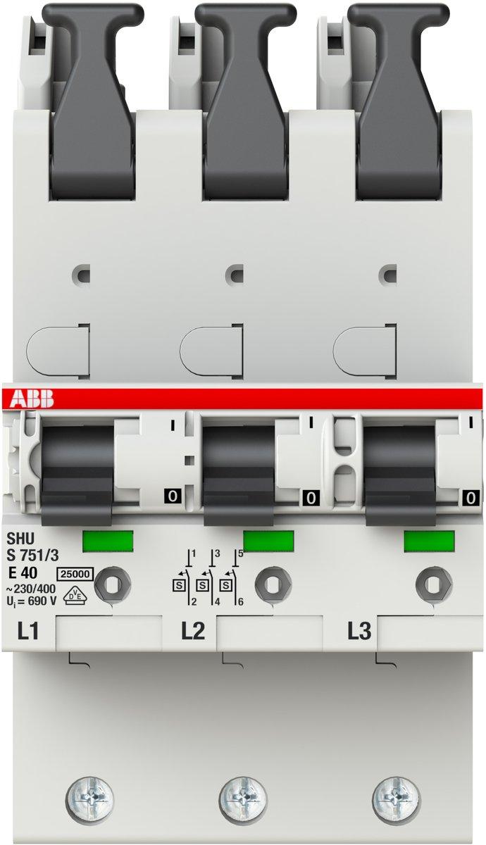 S751/3-E40 sel. Haupt-LS SHU E-Char. 25kA 40A 3x1P