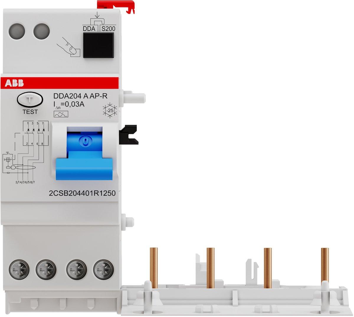 DDA204A-25/0 03AP-R FI-Block für S204 4P Typ A 25A 30mA kurzzeitverzögert