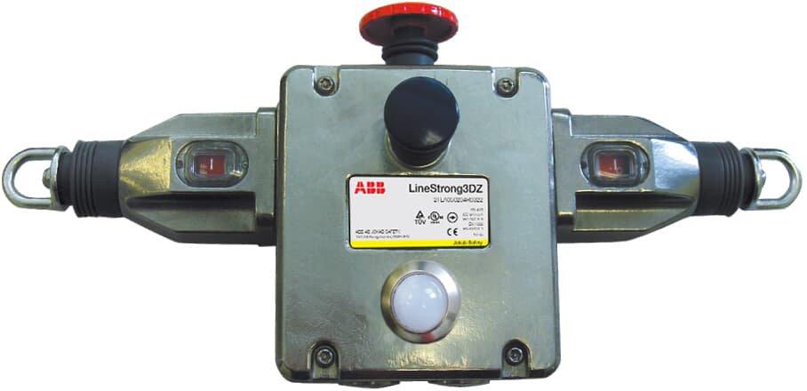 LineStrong3DZ Sicherheitsseilzugschalter 4NC + 4NO M20 LED Not-Halt-Vorricht.