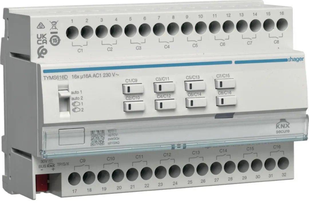 KNX Schalt-/Jalousiekator 16/8fach 16A C-Last REG