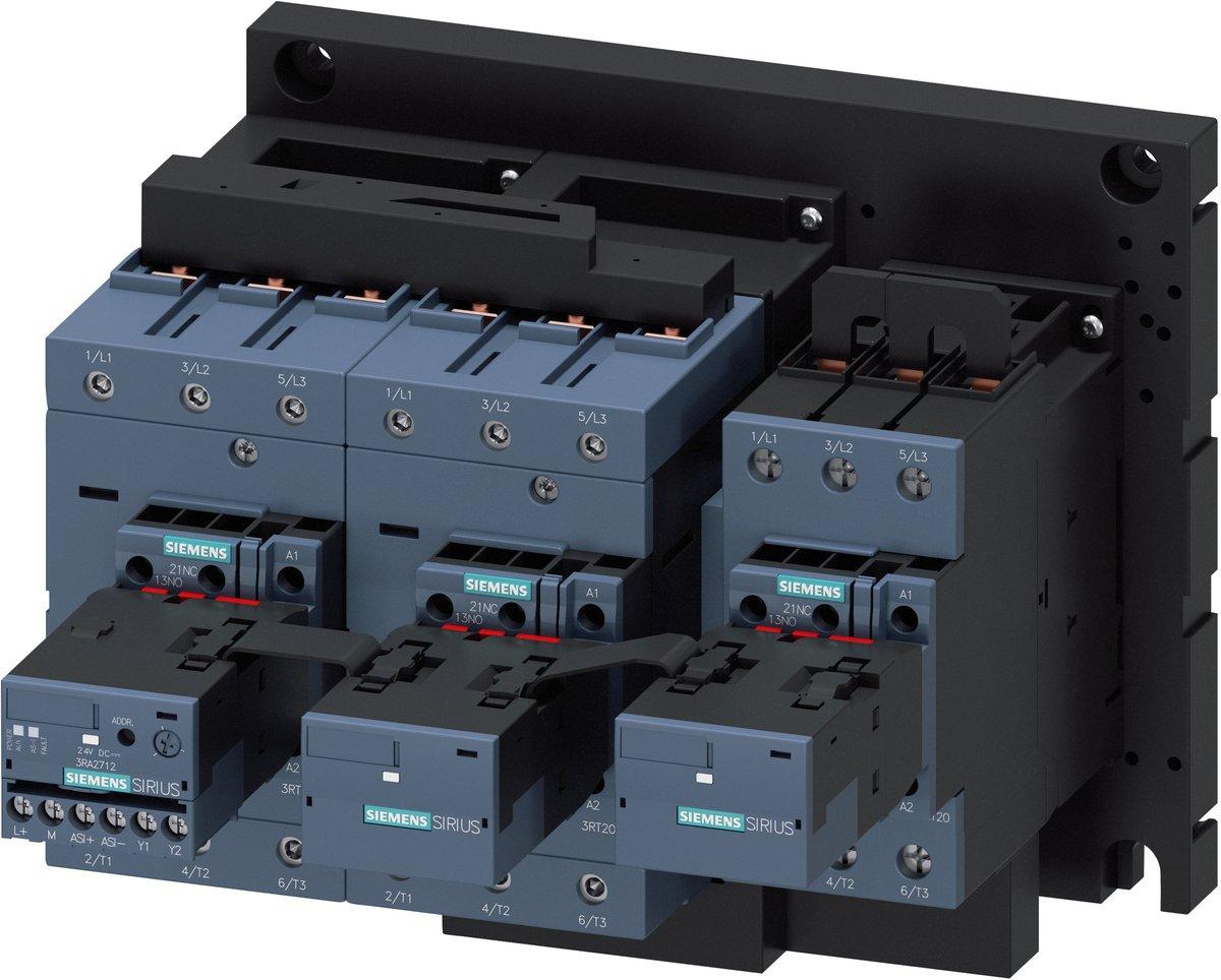 Stern-Dreieck-Kombination mit AS-i A C-3, 90kW/400V AC/DC 20-33V S3, 3S+3Ö