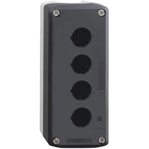 Leergehäuse Harmony XALD Kunststoff dunkelgrau 4 Bohrungen 22mm