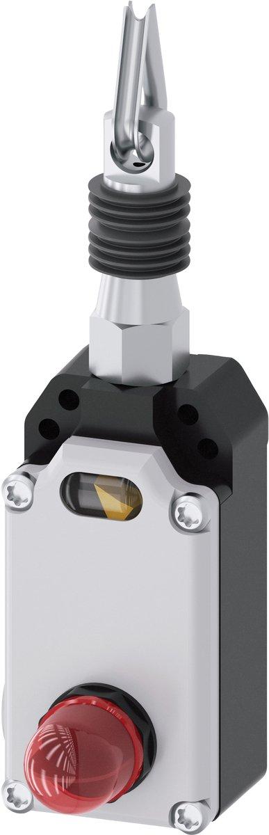 Seilzugschalter 2x M20x1,5 1S+1Ö ohne Rastung mit LED-Lampe 24VDC rot