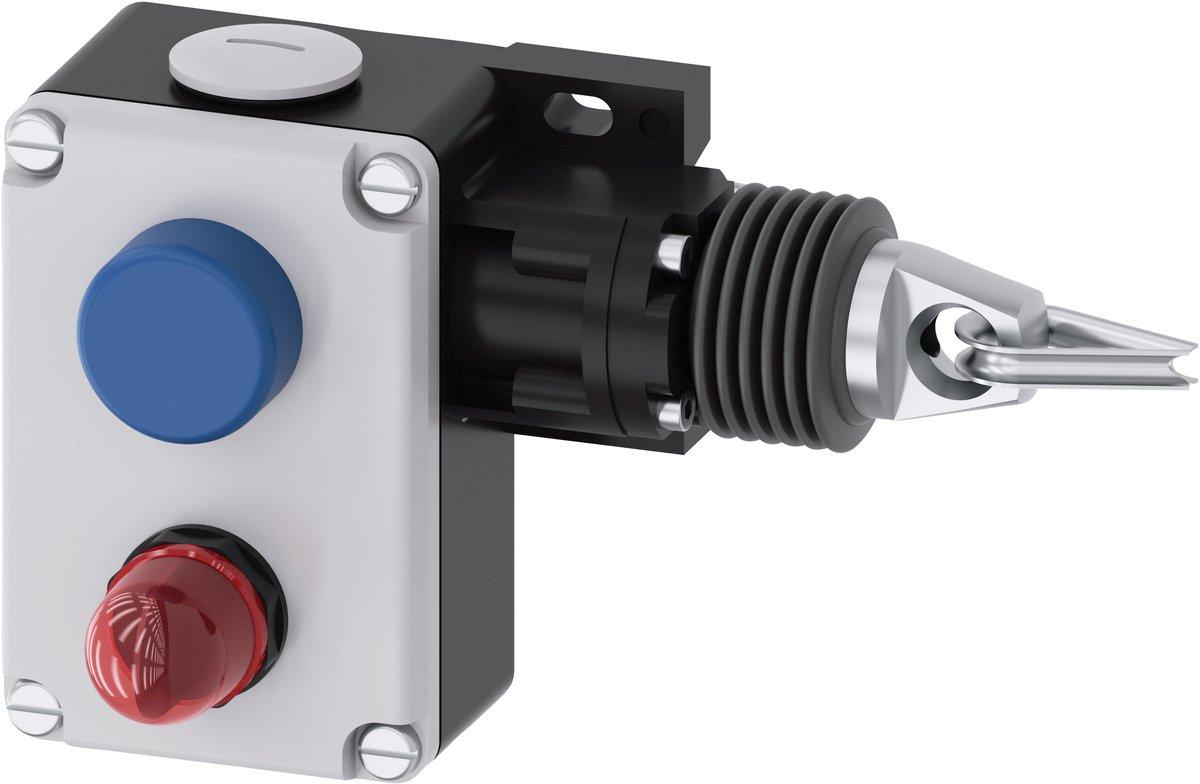 Seilzugschalter 2x M25x1,5, 1S+1Ö Verrastung EN ISO 13850, mit LED rot