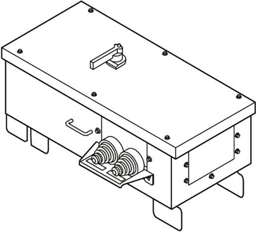 BD2-AK04/FS250IEC-3 ABGANGSKASTEN 225A / 1X 3 POLIG MIT IEC-LASTSCHALTER