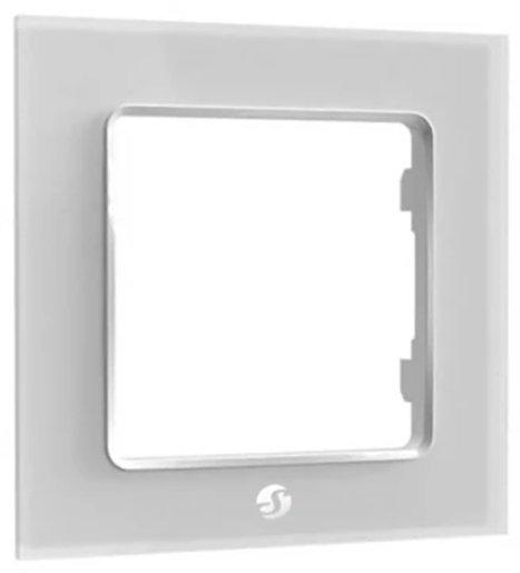 1-Halter Schalterrahmen für Shelly Wandschalter weiß