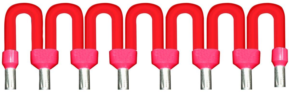 Einlegebrücke für Anschlussklemmenblock für allgemeinen AC rot 2 cm