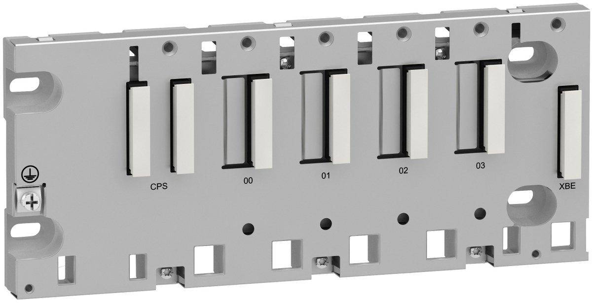 Modicon X80-Modulträger für 4 Module X-Bus Schalttafel- oder DIN-Schienenmontage