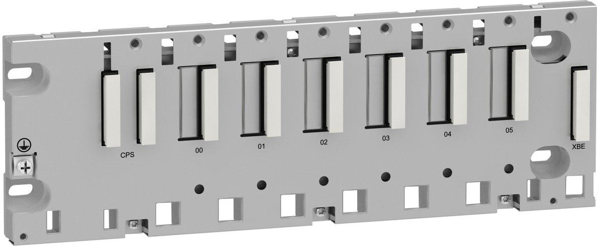 Modicon X80-Modulträger für 6 Module X-Bus Schalttafel- oder DIN-Schienenmontage