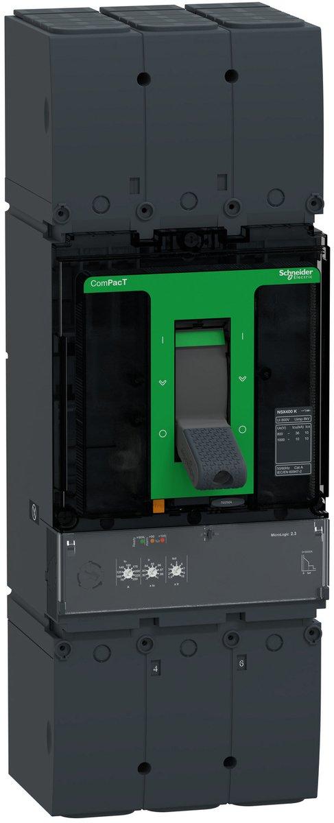 Leistungsschalter ComPact NSX400K mit MicroLogic 2.3 250 A 3P/3D 36 kA/800 VAC