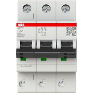 LS-Schutzschalter 3-polig 6kA C-Char 32A 3TE