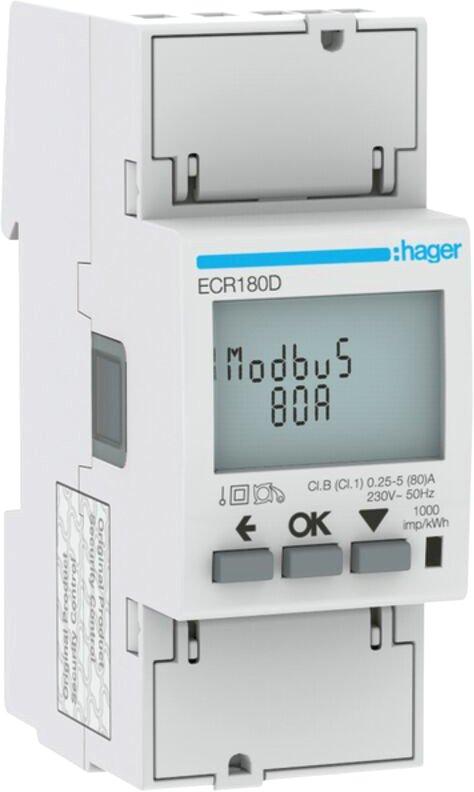 Energiezähler 1-phasig direkt 80A MODBUS MID
