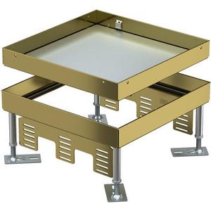 Quadratische Kassette Blinddeckel 243x243x105 Messing