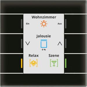 KNX Glastaster II Smart mit Farbdisplay Schwarz