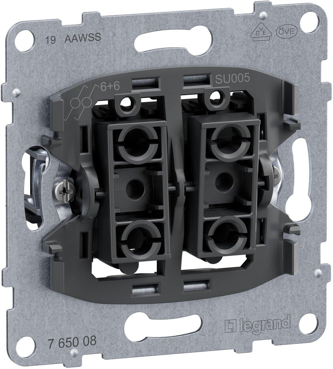 SEANO Einsatz Doppelwechselschalter 10AX Steckklemmen