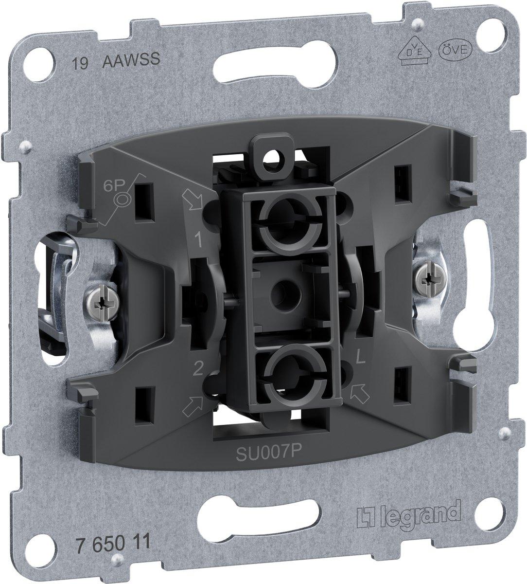 SEANO Einsatz Taster mit Wechselkontakt 10A Steckklemmen