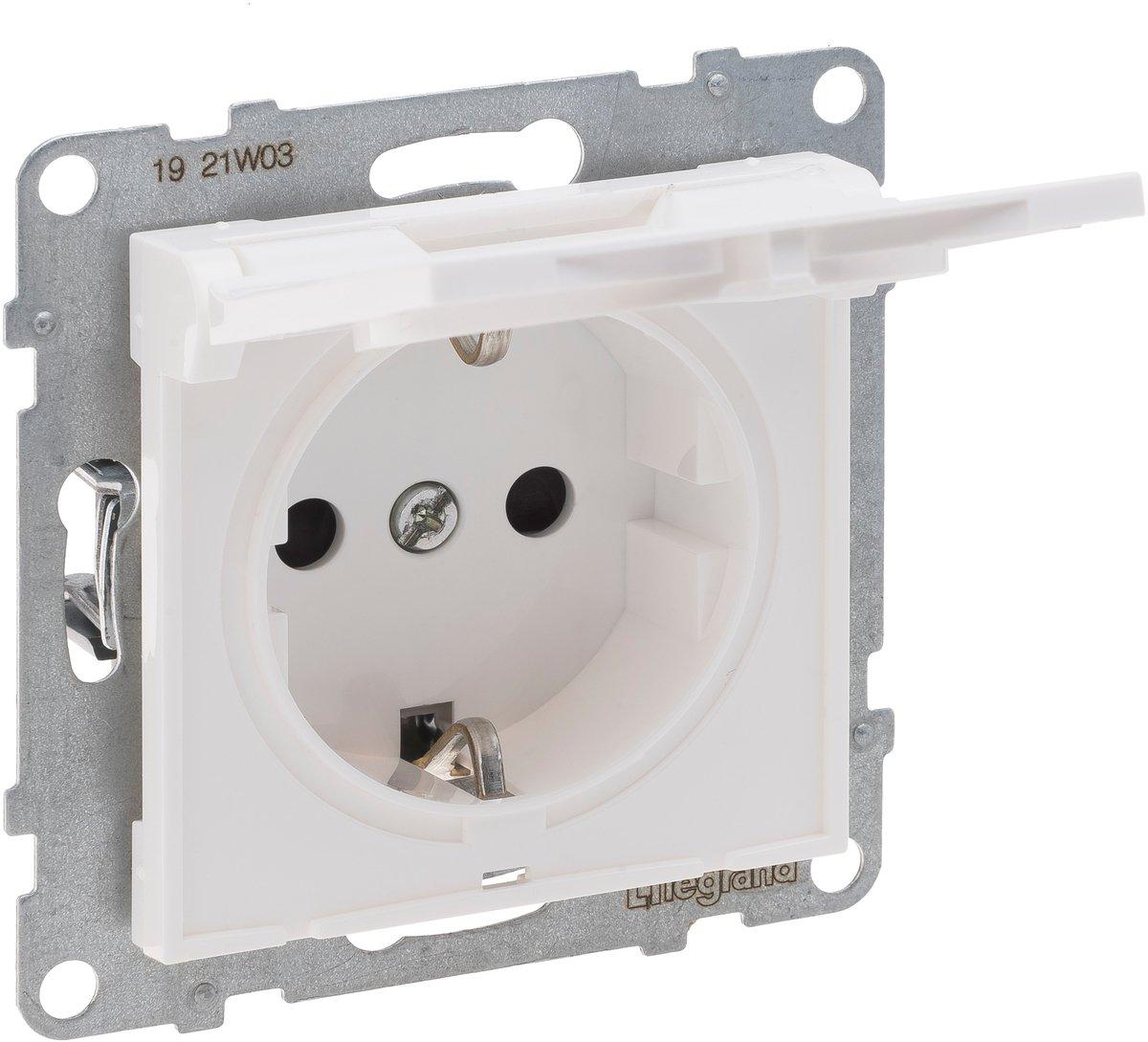 SEANO Schuko-Steckdose SL erhöhter Berührungsschutz Klappdeckel IP21 UW