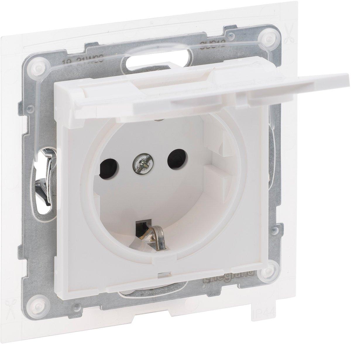 SEANO Schuko-Steckdose SL erhöhter Berührungsschutz Klappdeckel IP44 UW