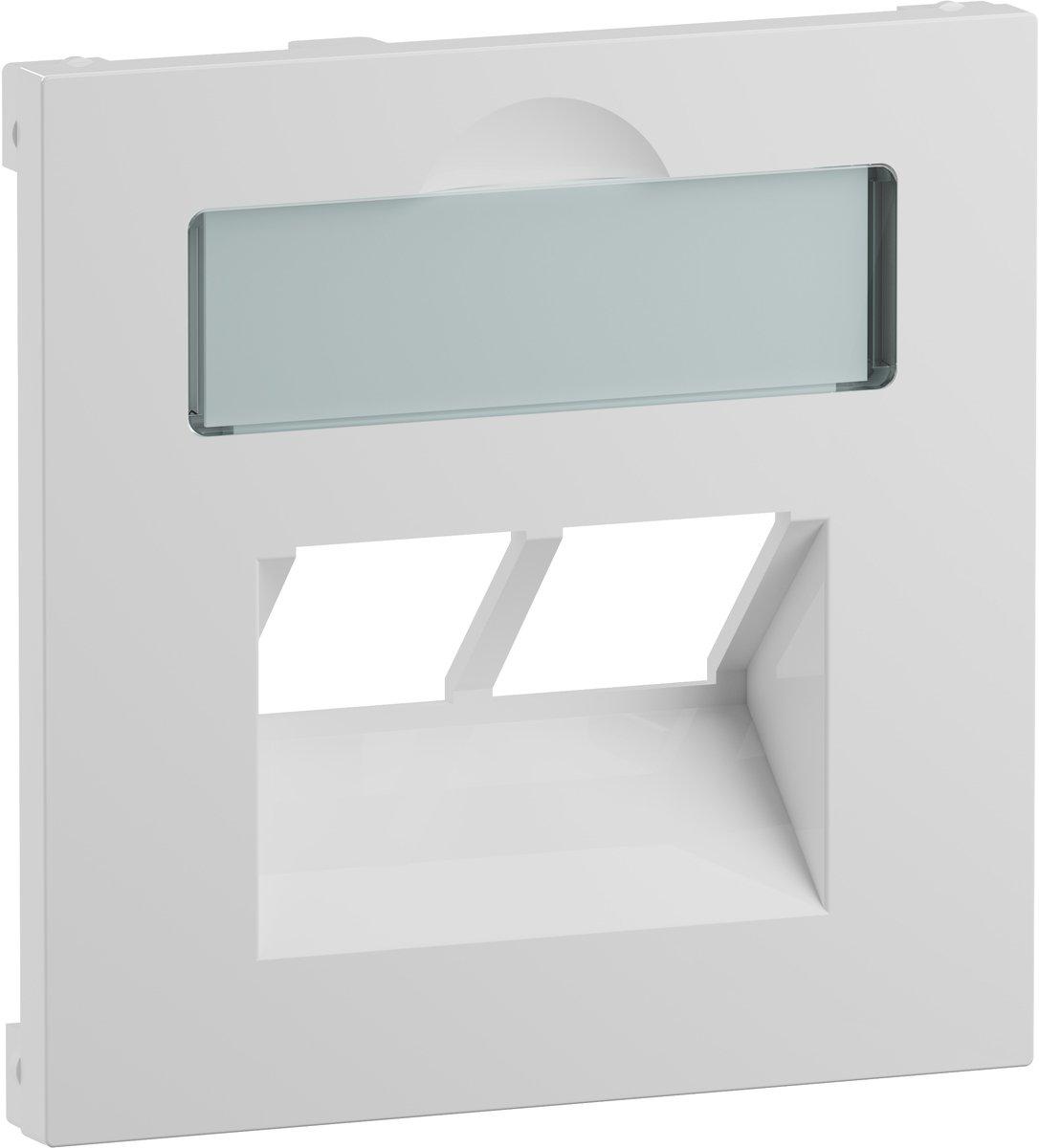 SEANO Abdeckung 2x RJ45 für Datendosen Fremdfabrikate Farbe: Ultraweiß