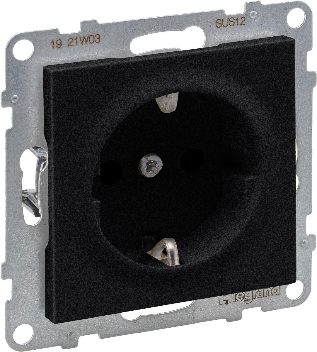 SEANO Schutzkontakt-Steckdose Steckklemmen mit erhöhtem Berührungsschutz SW